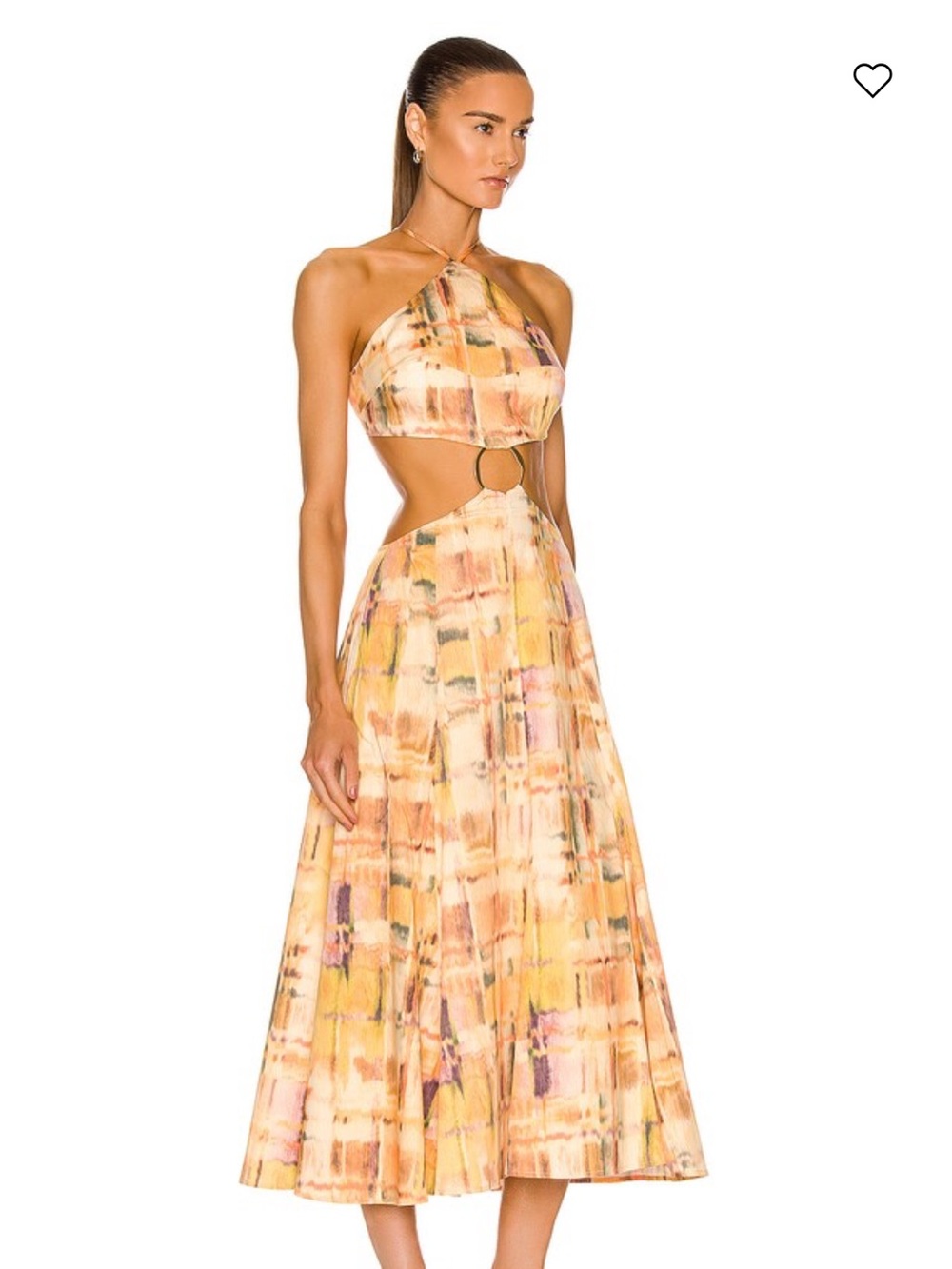 Cult Gaia Nadeesha Halter Midi Dress Small Ikat Print Cutout small - Picture 5 of 7